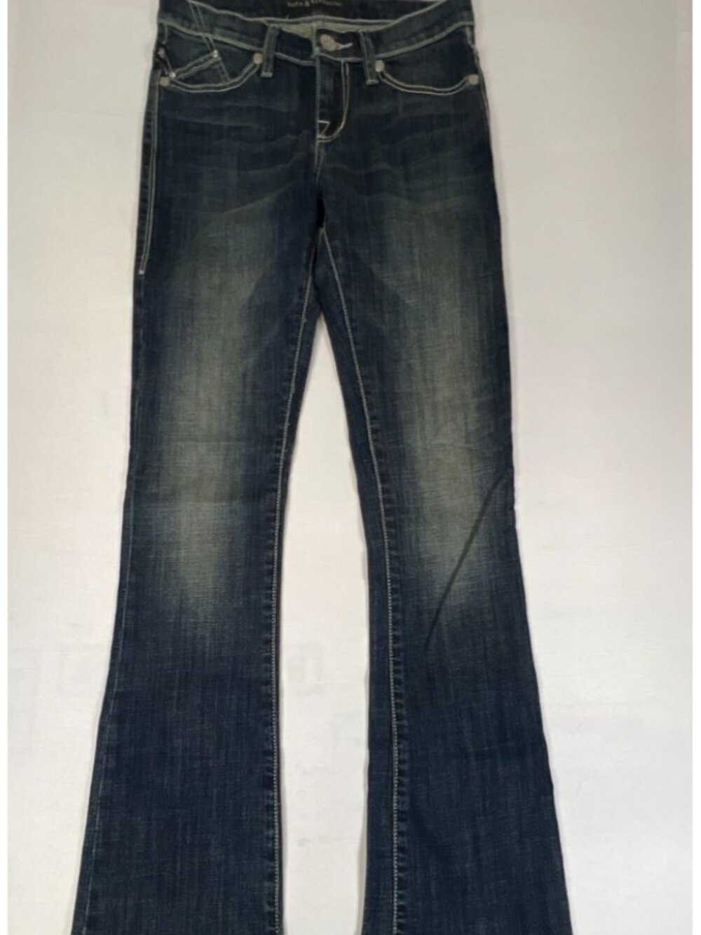Rock & Republic Kasandra Women Bootcut Jeans Size 2 Blue Embellished Denim